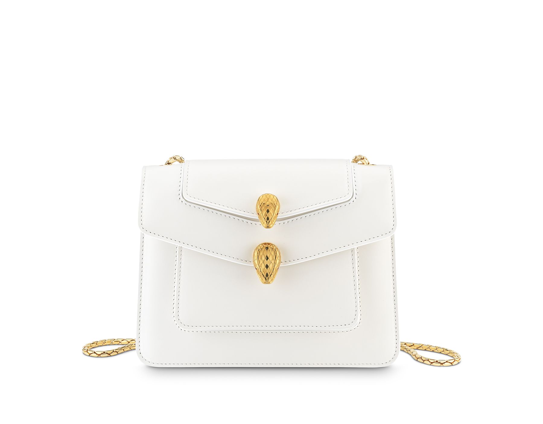 Alexander Wang X BVLGARI Serpenti Forever 白色小牛皮三用包