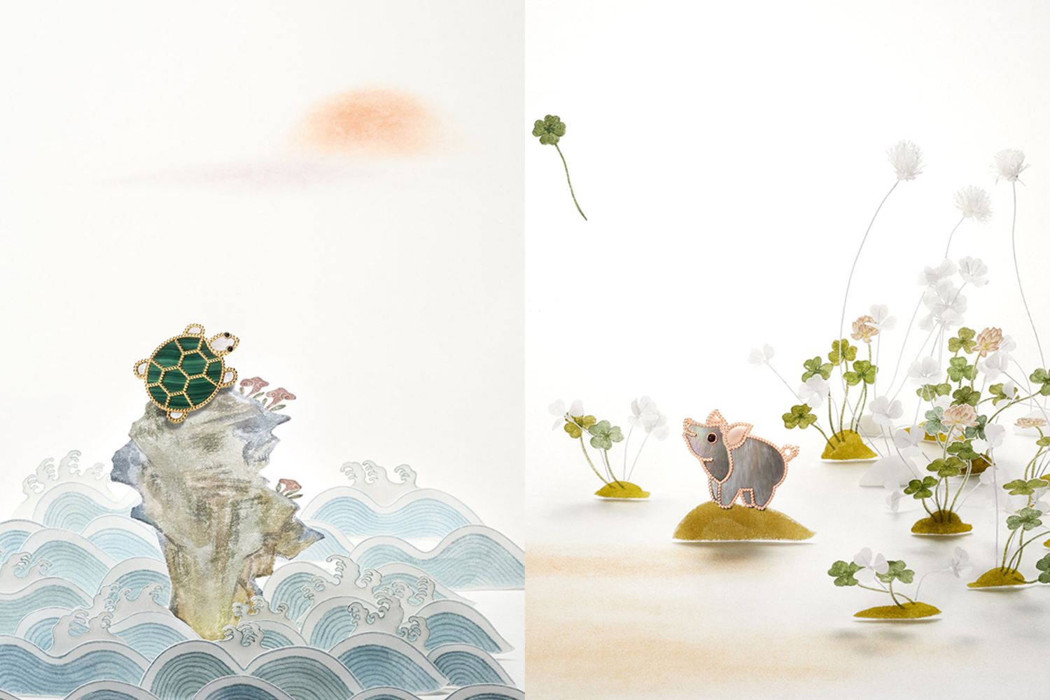 藝術家跨界創作梵克雅寶Lucky Animals系列,構築出詩意靈動的自然奇景