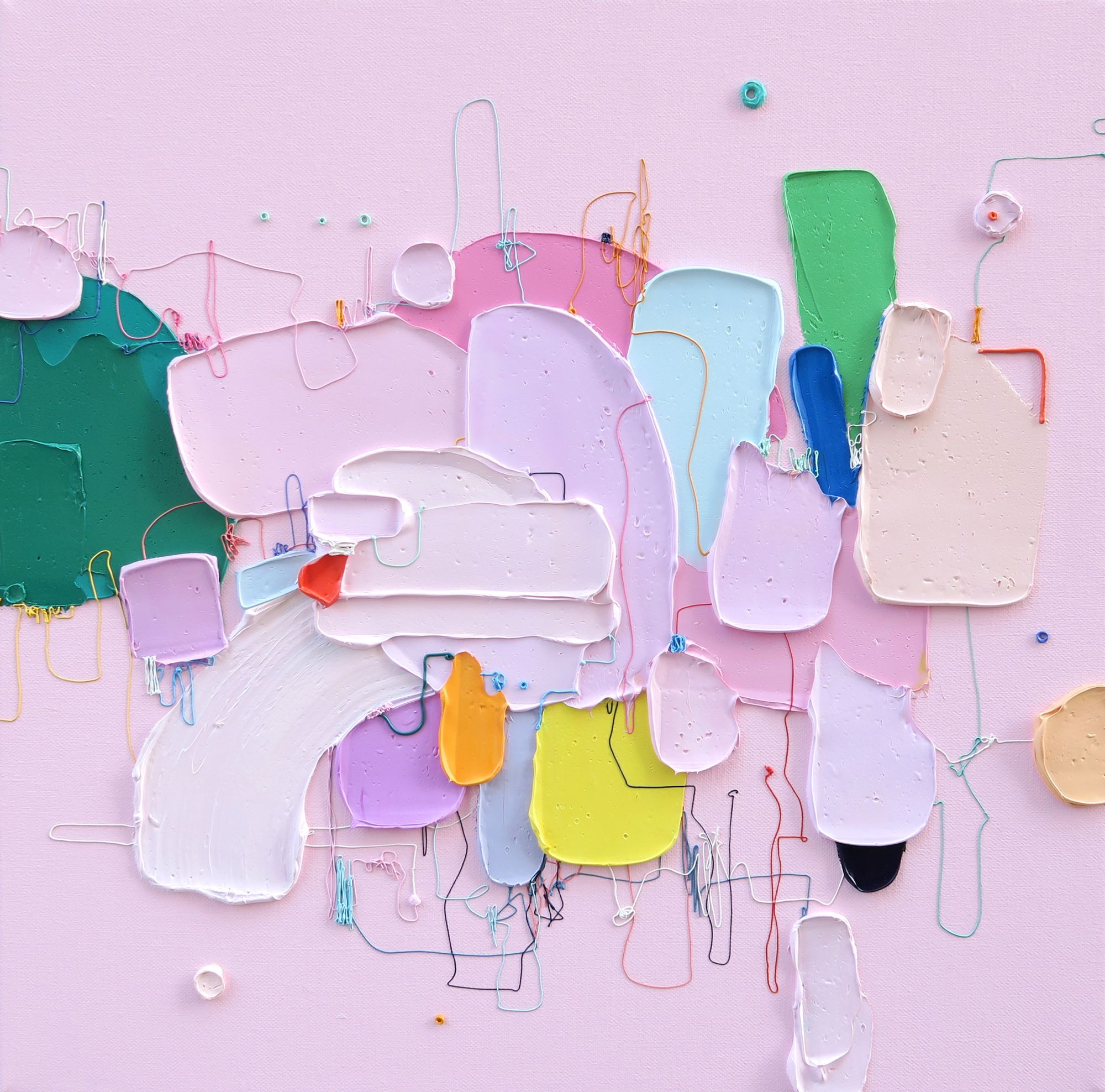 L GALLERY_KwanYouing Kima_The Memory of the Unconscious 394, 45x45 cm, Mixed media on Canvas, 2020