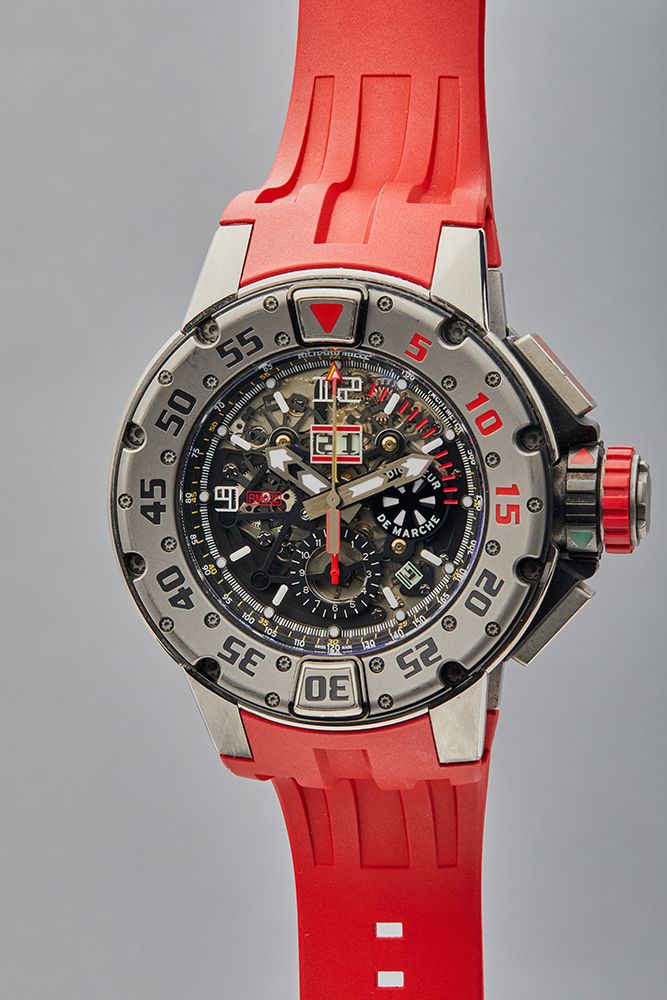 Richard Mille 腕錶,型號 RM032-TI,曾在電影《轟天猛將 3》中配戴。
