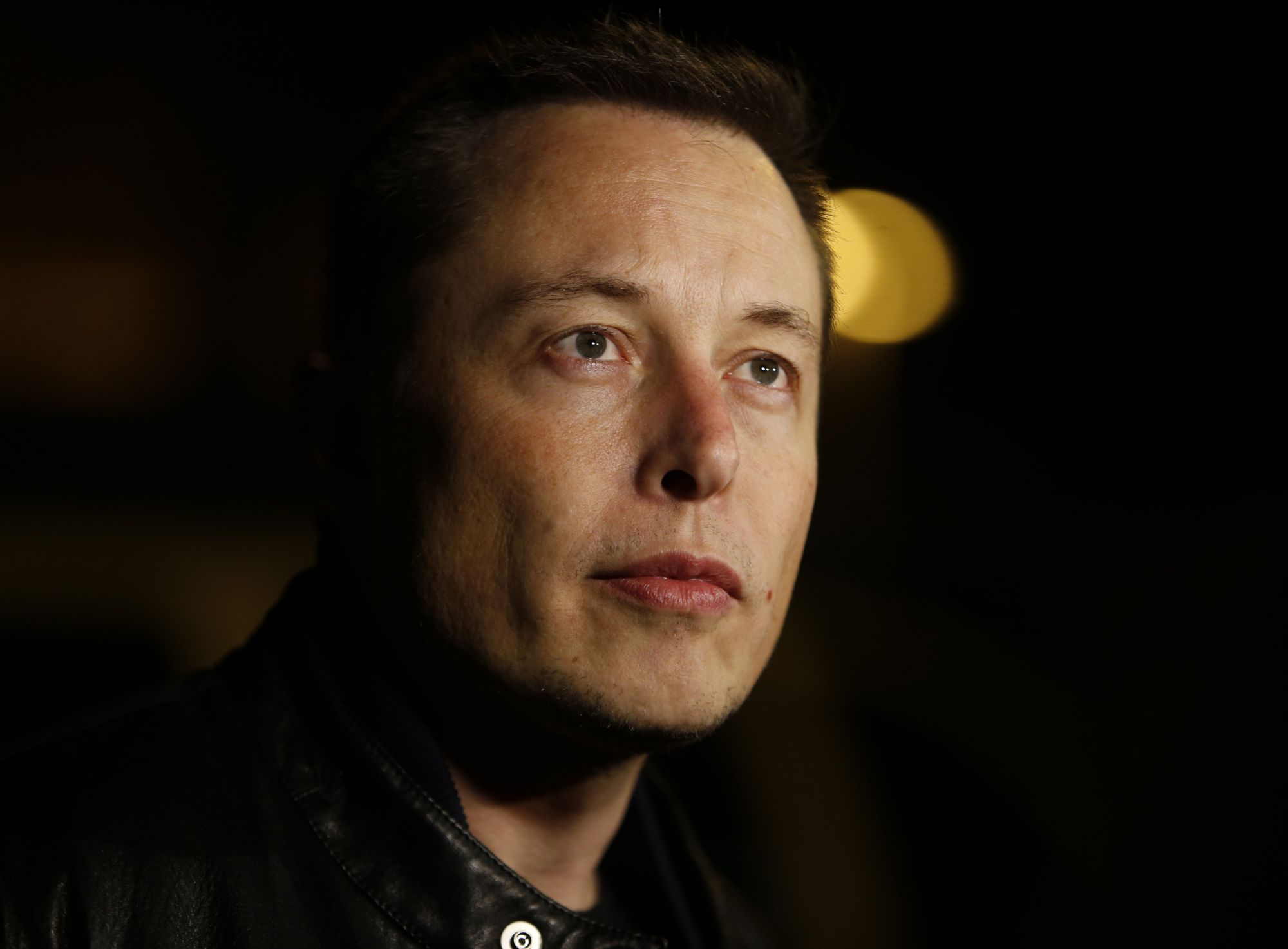 Tesla CEO Elon Musk talks to the media about the condition of the factory workers who were injured at the Tesla plant earlier in the day, outside of Santa Clara Valley Medical Center in San Jose, Calif. on Wednesday, Nov. 13, 2013. (Nhat V. Meyer/Bay Area News Group) (Photo by MediaNews Group/Bay Area News via Getty Images)
