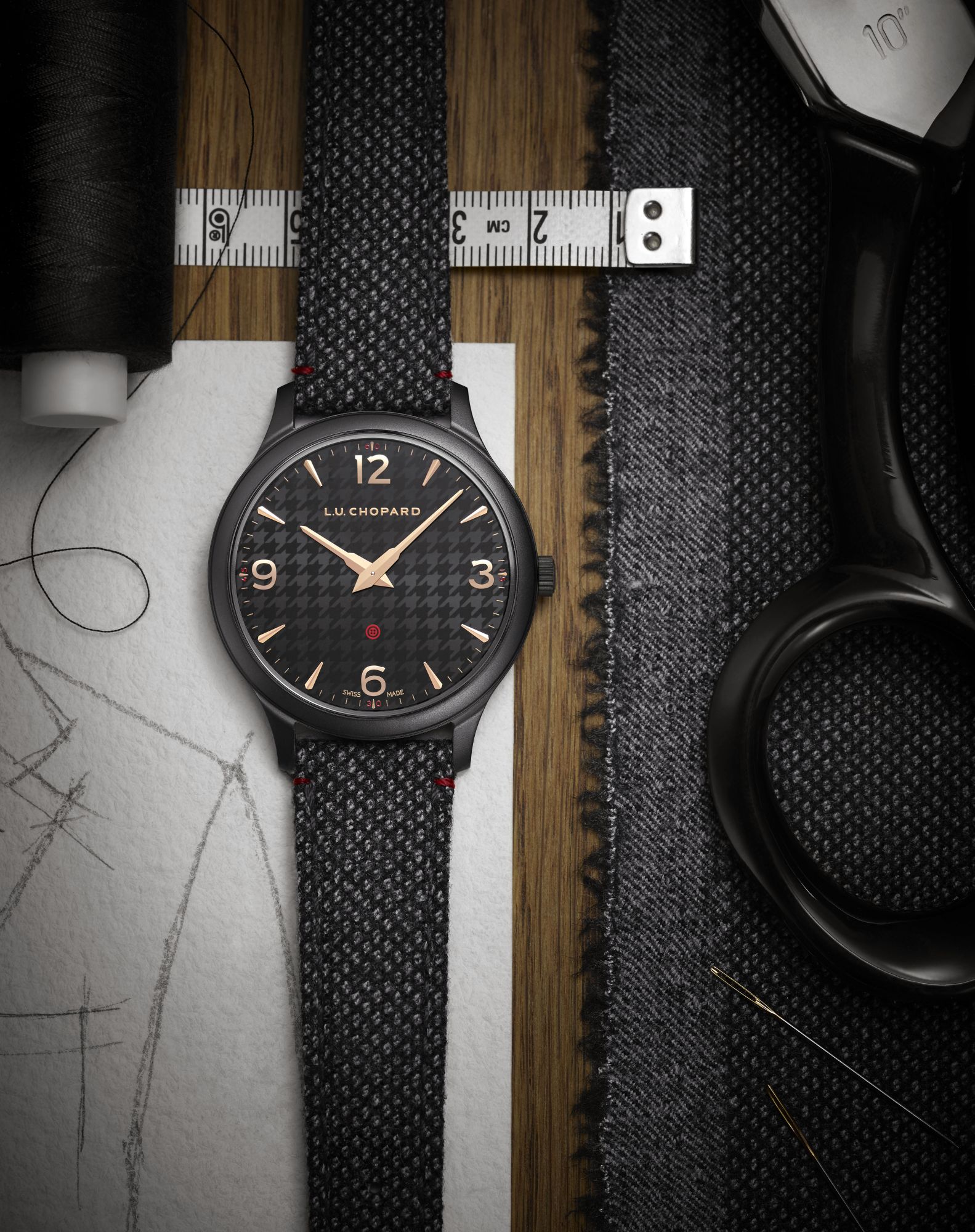L.U.C XP Il Sarto Kiton千鳥格紋腕錶 by Chopard。©Patrick Csajko