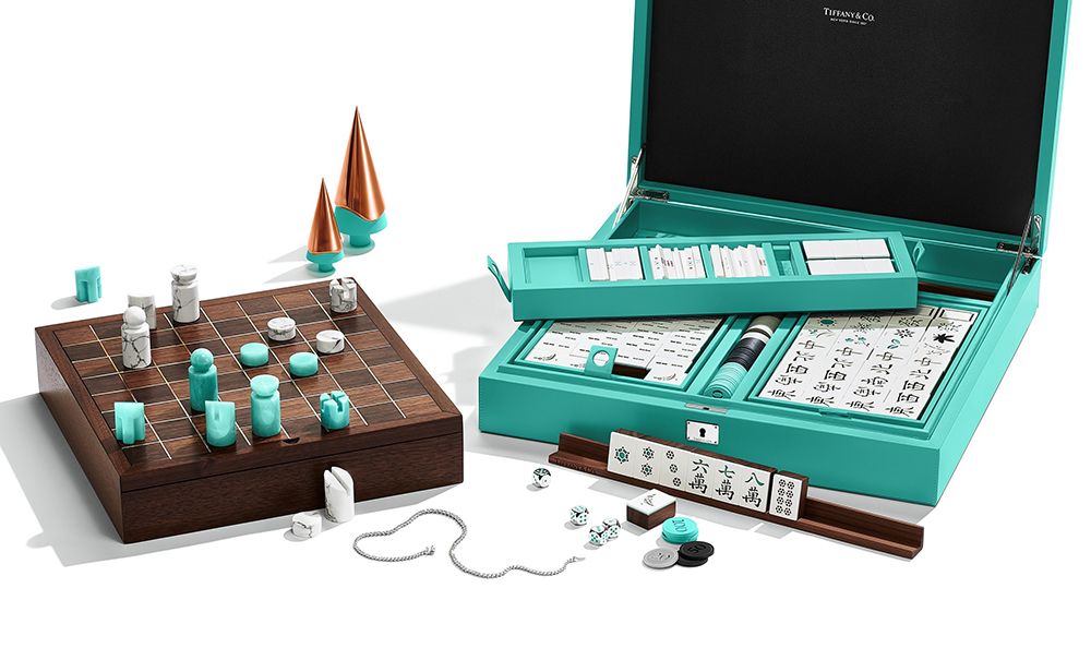 Tiffany麻將組與西洋棋跳棋組。(圖片提供/Tiffany & Co.)