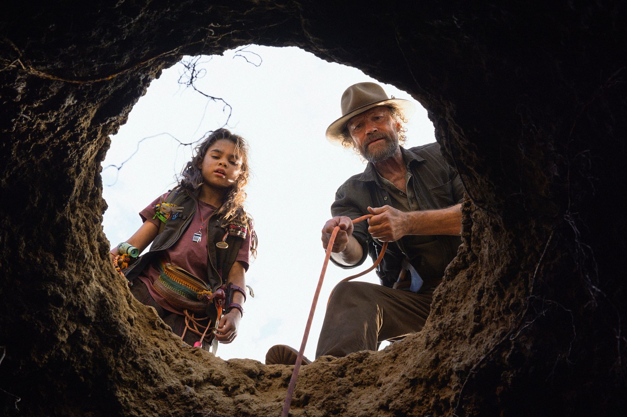 Ariana Greenblatt and Michael Rooker in LOVE AND MONSTERS from Paramount Pictures and Paramount Players. Photo Credit: Jasin Boland.