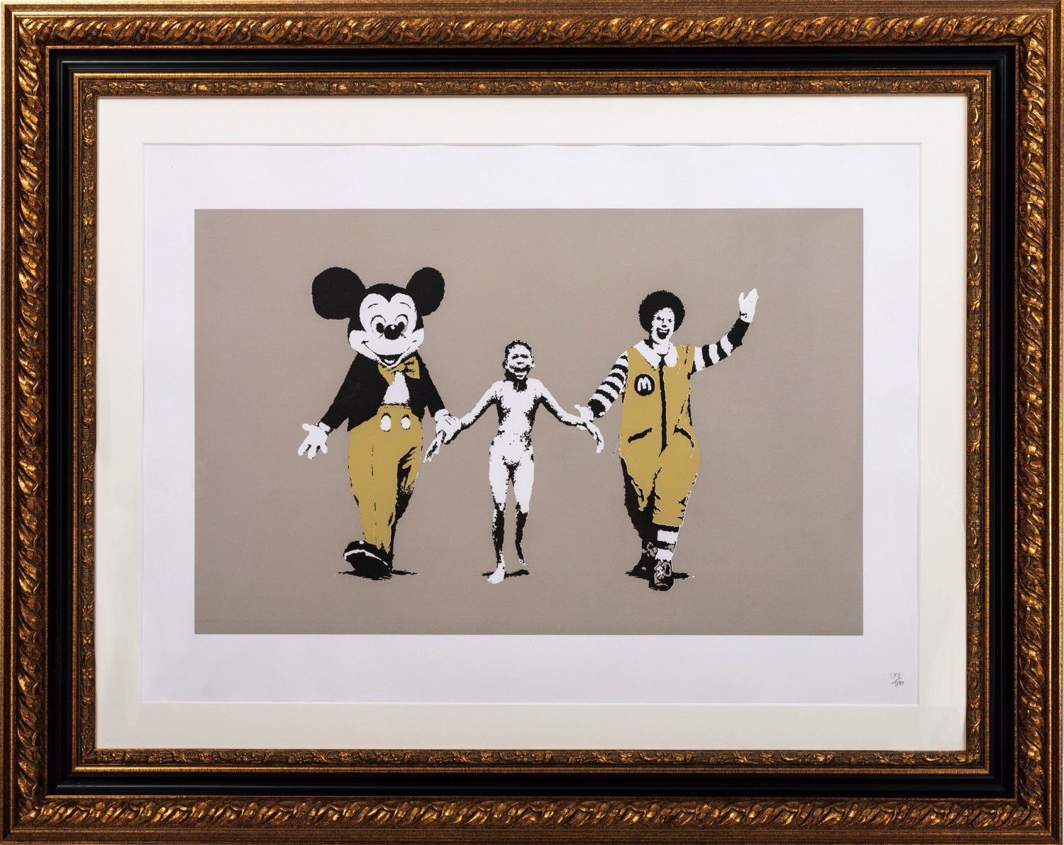 Banksy《凝固汽油彈》。