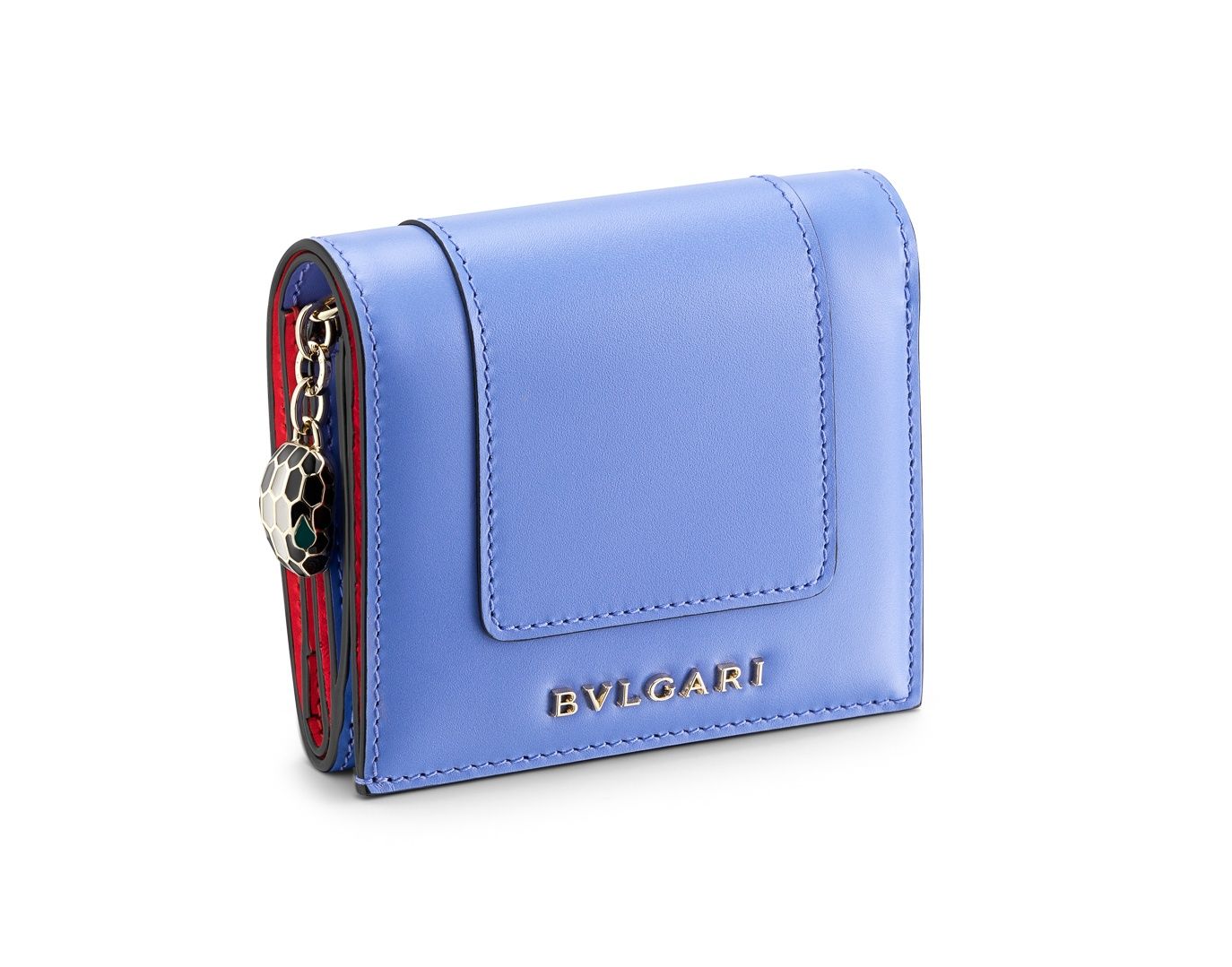 Bulgari Serpenti Forever 薰衣草紫水晶色小牛皮皮夾,建議售價 NT$20,200