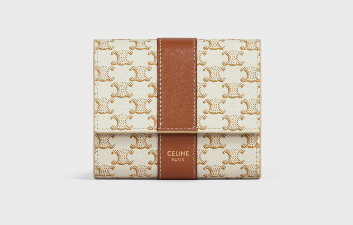 CELINE TRIOMPHE CANVAS AND LAMBSKIN,建議售價 NT$ 18,500