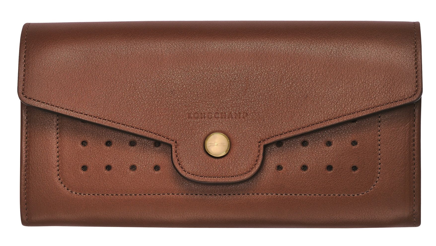 Mademoiselle Longchamp 長型錢包(白蘭地酒色),建議售價 NT$12,500