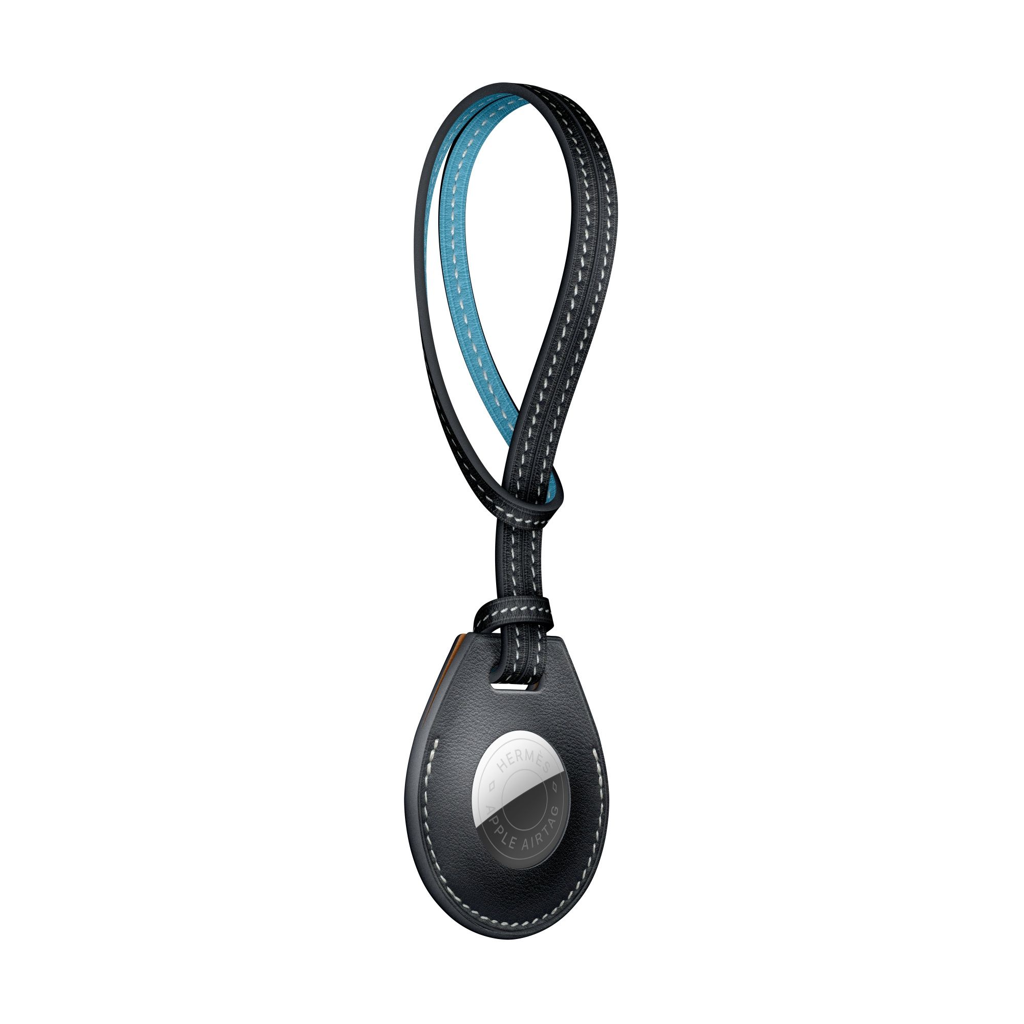 Apple AirTag Hermès 系列 Swift 小牛皮皮包掛飾(靛藍色北極藍色),建議售價 NT$8,990