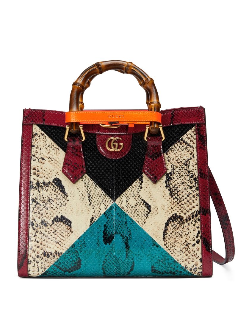 Gucci Diana 多色拼接蟒蛇皮手提包 $225,800