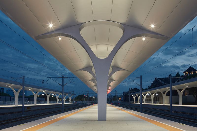 嘉興火車站。攝影:存在建築。