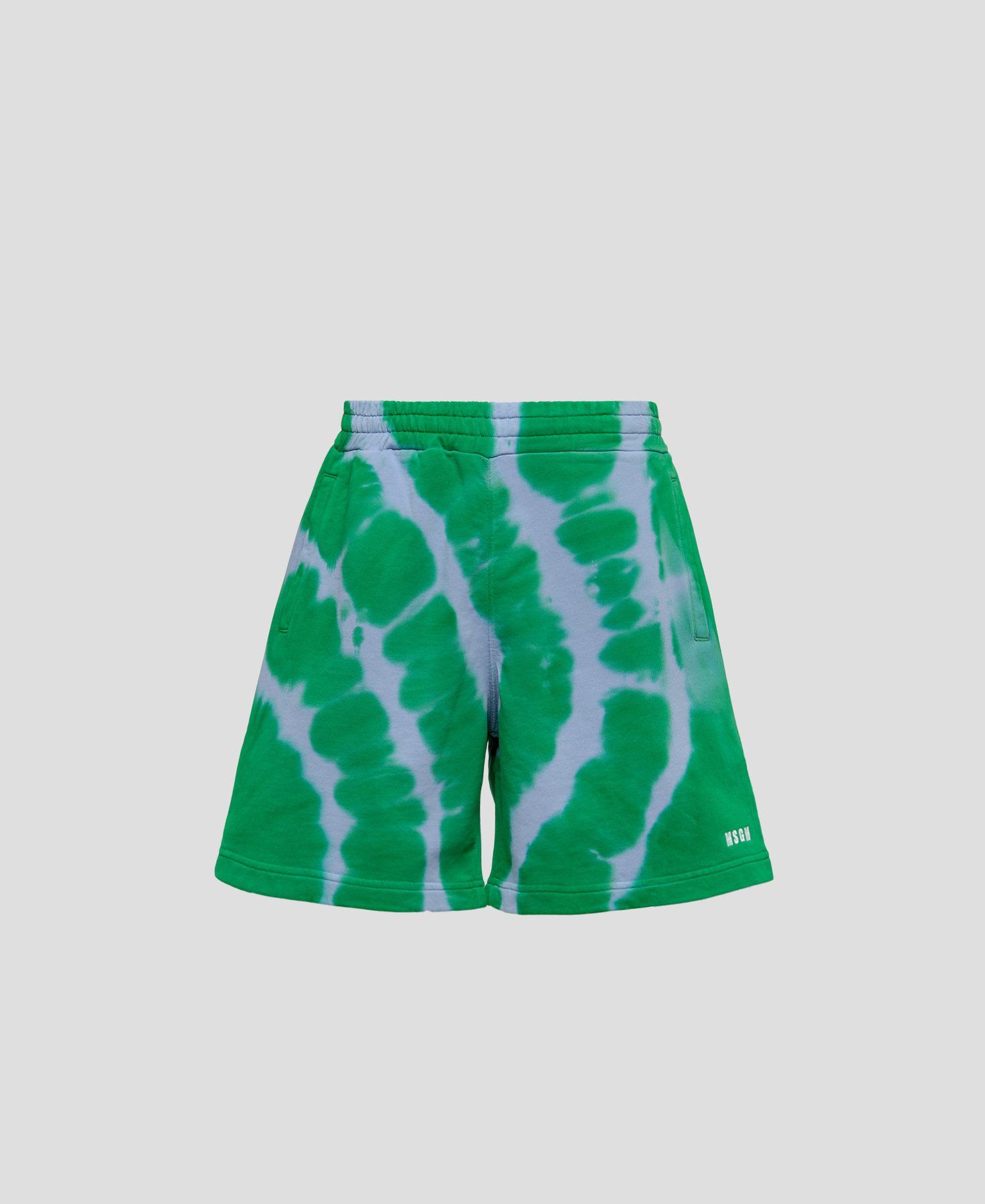 MSGM_綠色紮染短棉褲