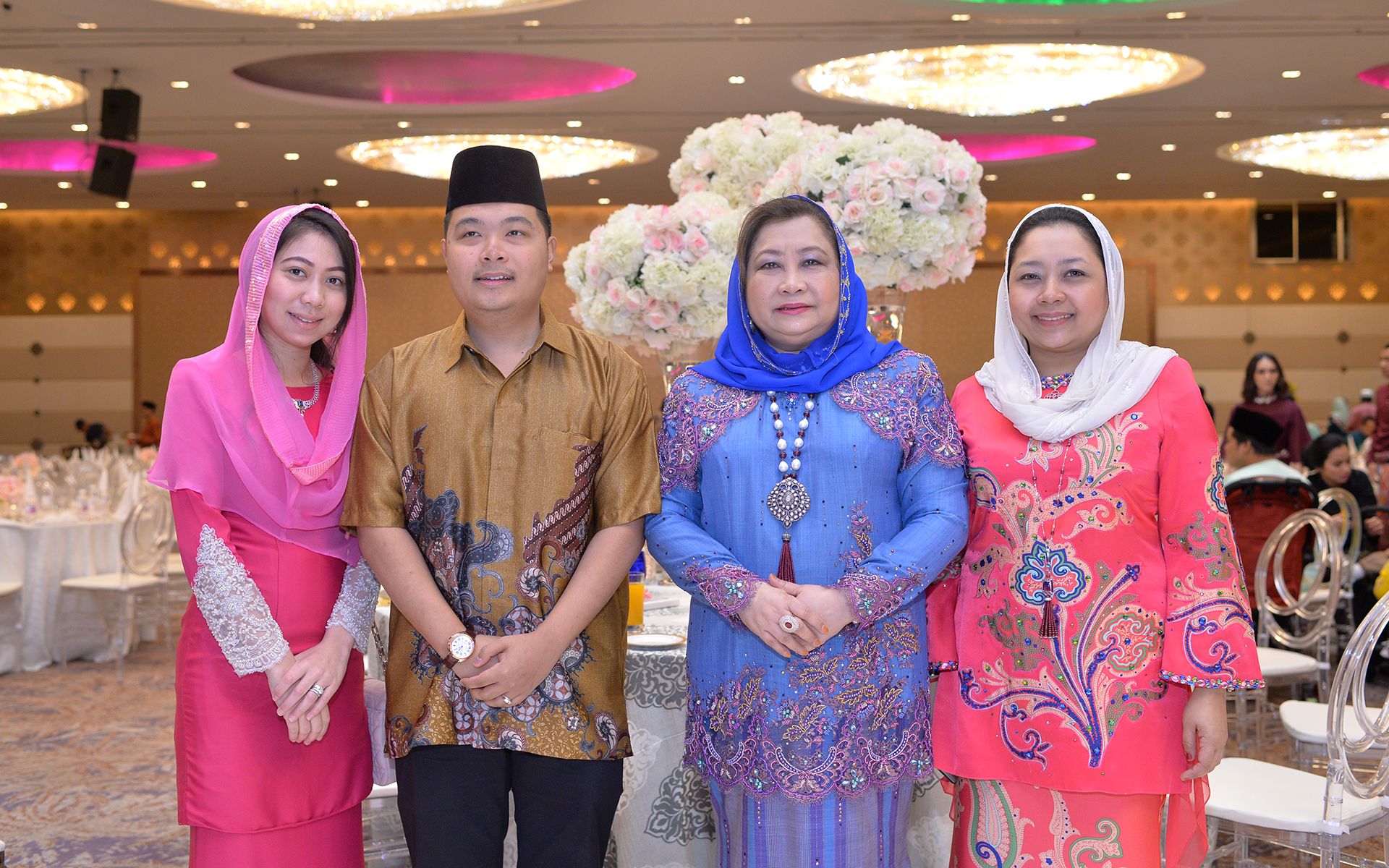 Tengku Datin Indera Mai Nurliyana, Tengku Dato' Indera Aidy Ahmad Shah, Tengku Puteri Seri Lela Wangsa Pahang and Tengku Dato 'Indera Madina Kamilia