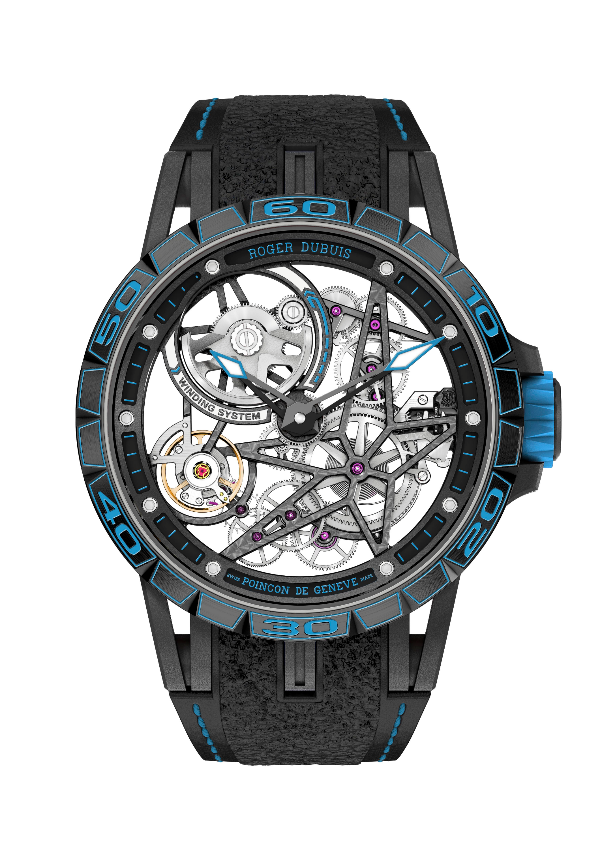 The Pirelli Excalibur Spider with deep blue accents (Photo: Roger Dubuis)