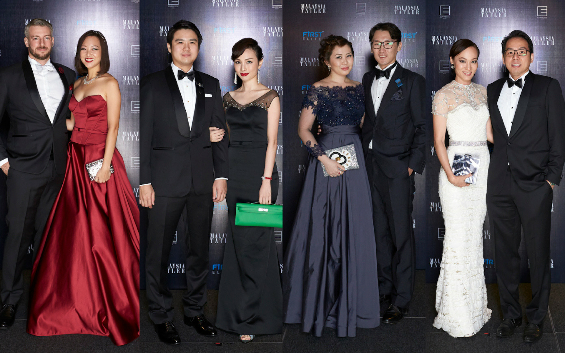Gabrielle Tan-Helfman, Datin Seri Linda Chen, Lim Ai San and Kristine Goh in Celest Thoi designs