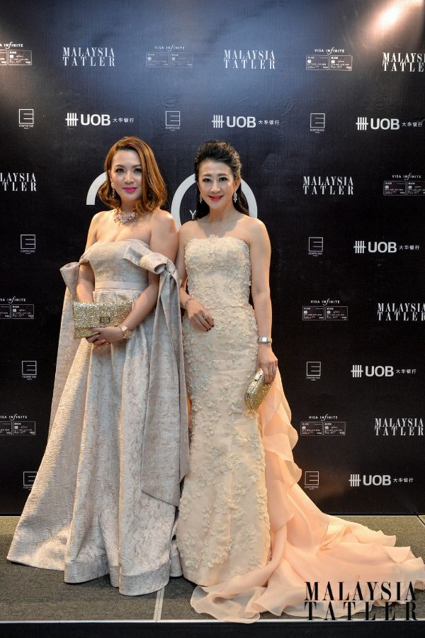 Cherrie Chin in Celest Thoi and Christine Cheah in Carven Ong