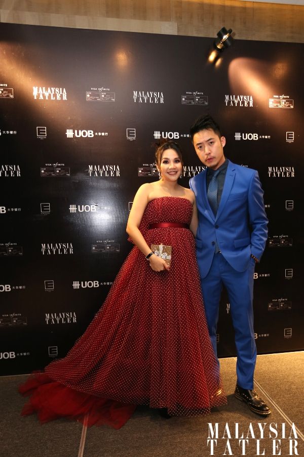 Sally Quah in Brian Khoo and Bryan Loo wears Audemars Piguet watch