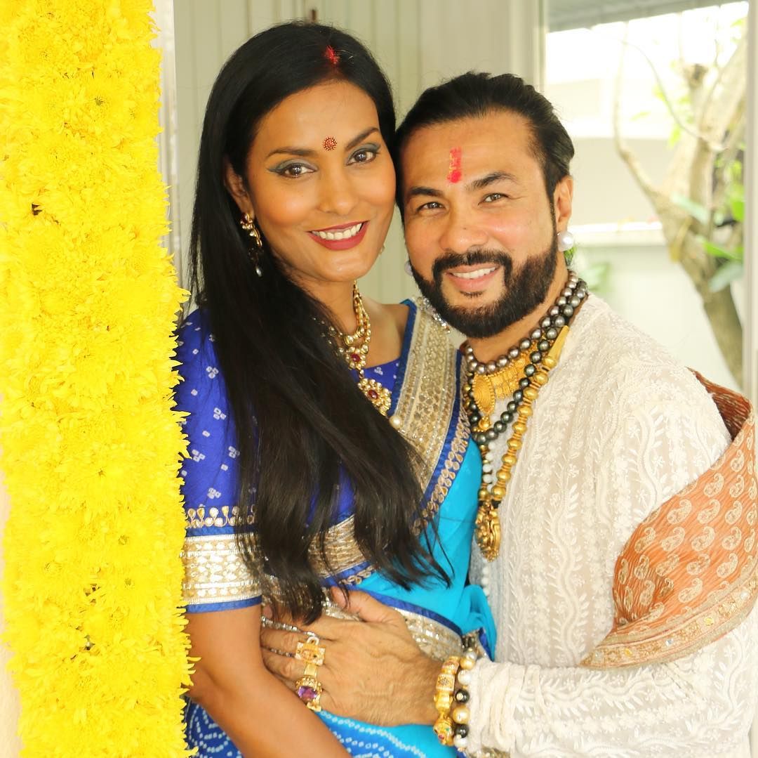 Dato' Sri Bernard Chandran shared a series of Diwali couple portraits with his wife, dressed in customary finery and looking as loved up as they did on their wedding day. Photo: Courtesy of @bernardchandran / Instagram