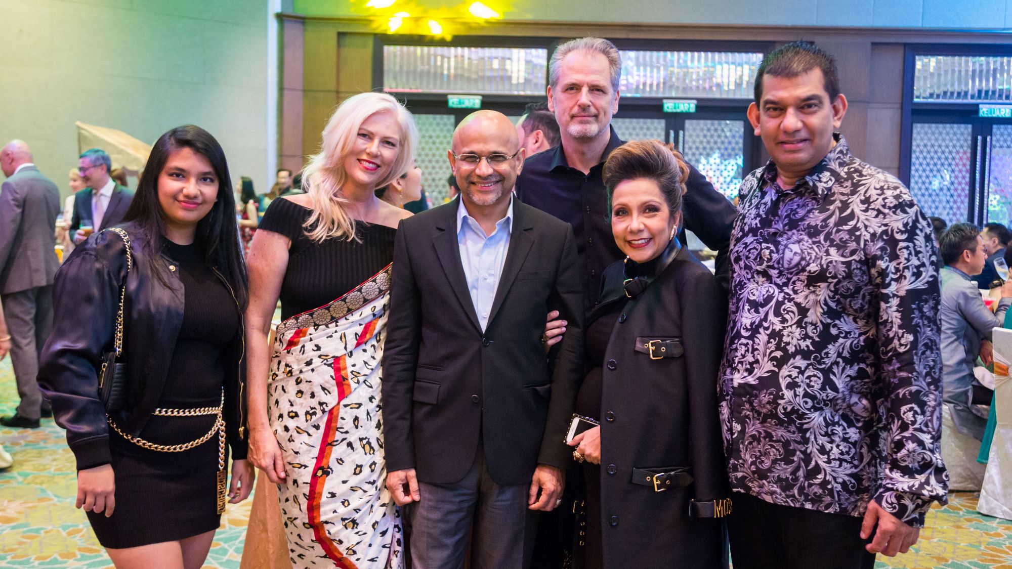 Allegra Abishegam, Christine Sterk, Dato' Sri Meer Sadik Habib, Henk Sterk and Datin Sri Chris and Dato' Sri Andrew Abishegam