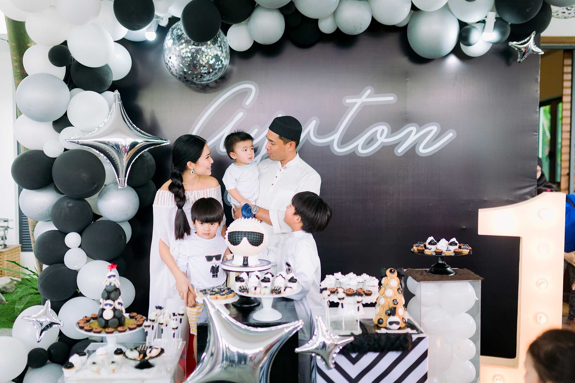 Angela Karto, Enzo Erwin, Ayrton Erwin, Erwin Azizi and Saif Khalifa