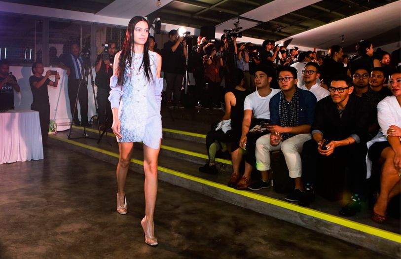 Movement is the focus with back of dresses and tops pleated to give volume and ample floral beadwork uniquely linked to give a touch of futurism