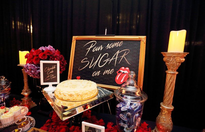 Called the 'Rock Royalty Ball', the dinner party celebrated all things rock and roll with ample leather, studs and red roses making up the bulk of the decor.