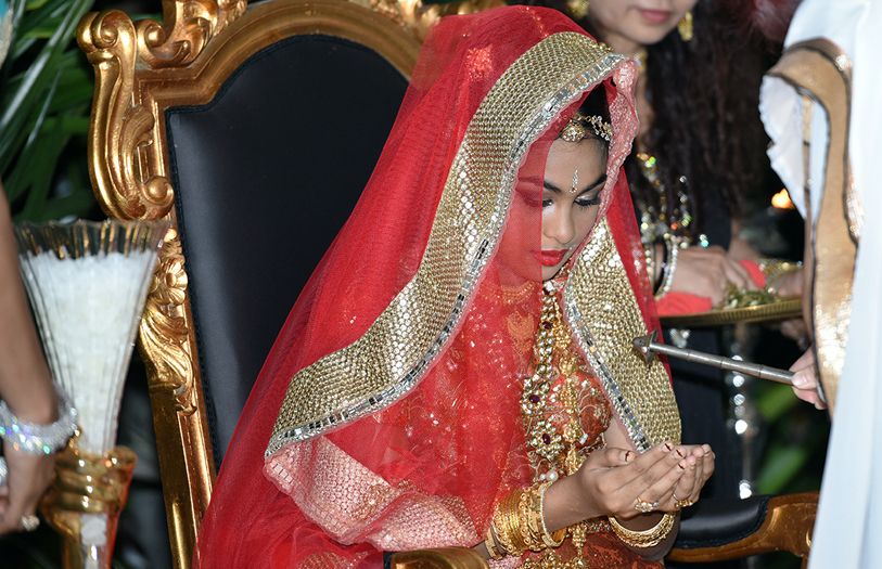 The objective is to rid her of 'dosham' or bad aura and energy so she will have a smooth and good life ahead.