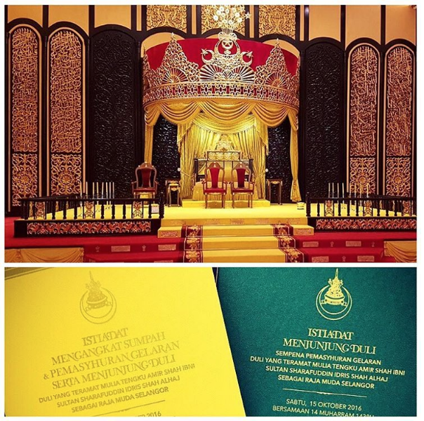 Tengku Zatashah gave us an insider look into the Istana Alam Shah and some of the day's proceedings. (Photo: @zatashah)