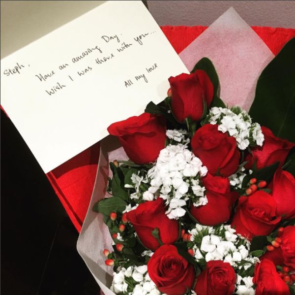 Whoever Stephanie Chai’s secret Valentine’s is, he's on top of the game. A bouquet of roses were punctually delivered at 7am before her day began. (screengrab: @steph_chai)