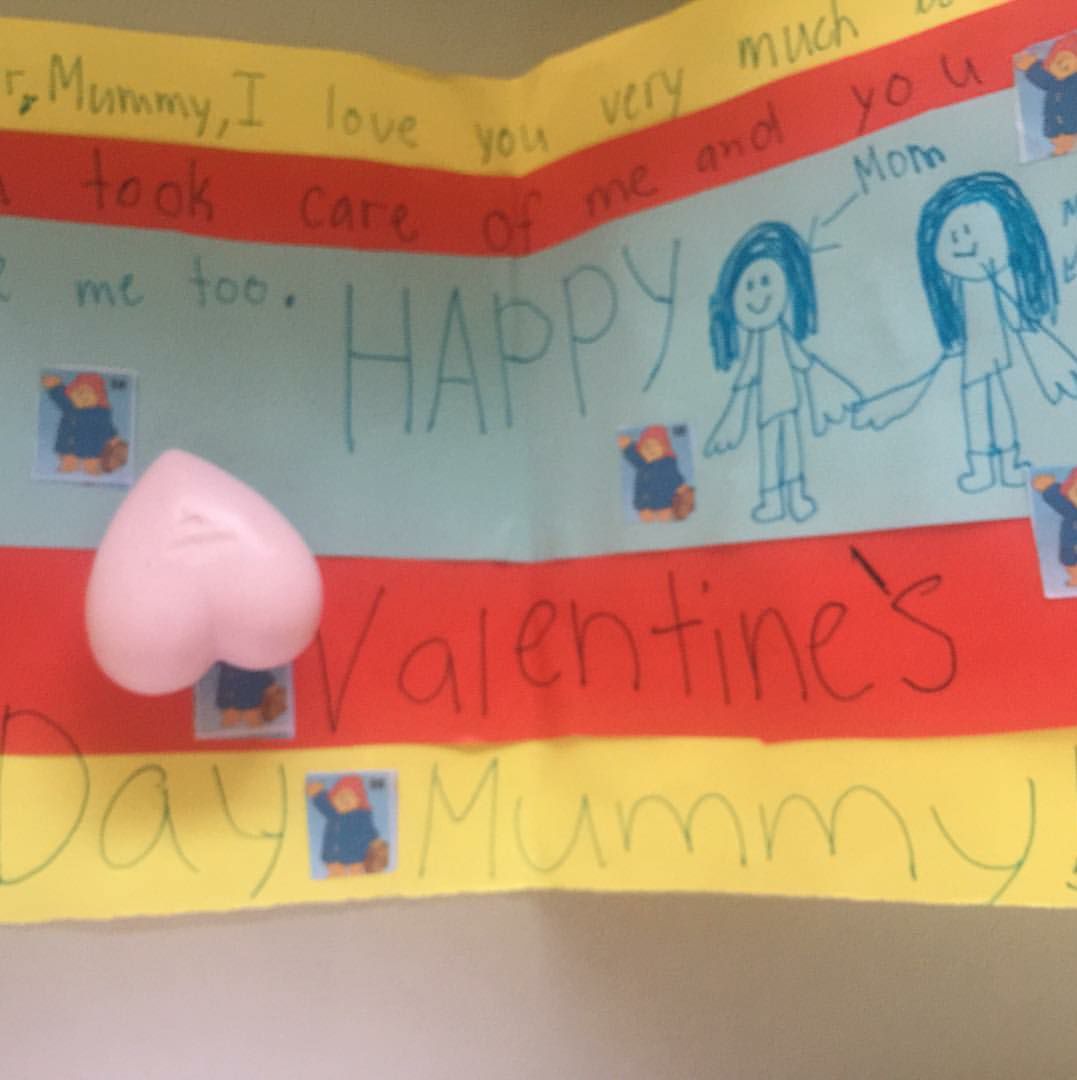 The greatest love of all is the one you receive from your children, professed in the best form of all – a handmade card. (screengrab: @tinizainudin9)