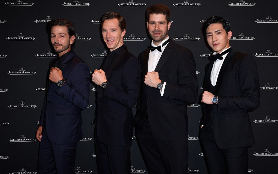 Diego Luna, Benedict Cumberbatch, Jaeger-LeCoultre Deputy CEO Geoffroy Lefebvre, and Boran Jing