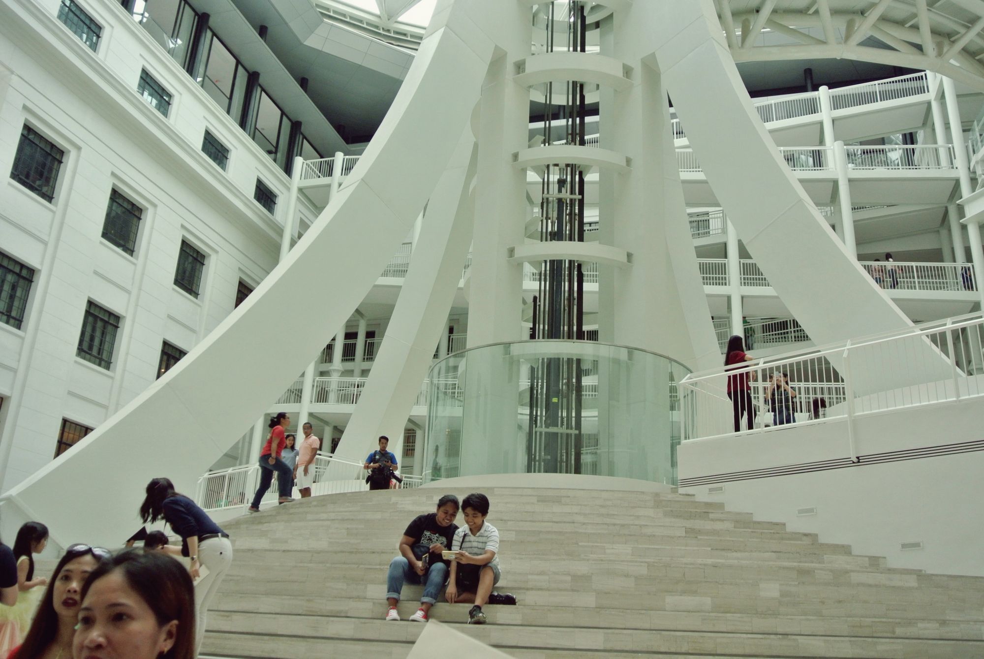 Upon entering, you are greeted by the sprawling lobby/ indoor courtyard.