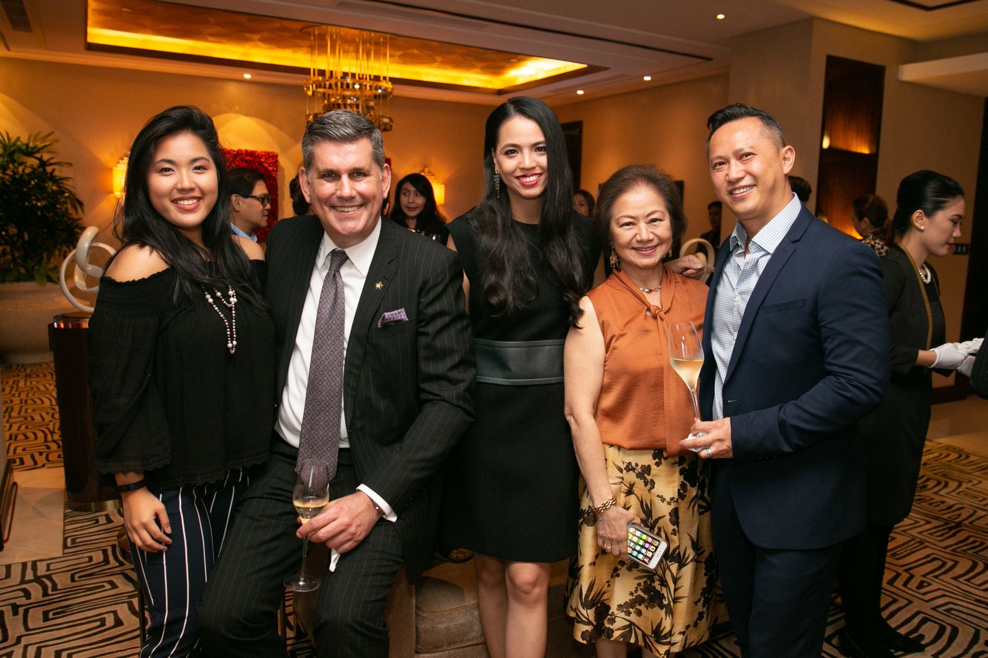 Isabel Francisco, Michael Ziemer VP Hotels; FB of City of Dreams Manila, Ingrid Chua, Charisse Chuidian VP of PR City of Dreams Manila and Edmond Yuen.