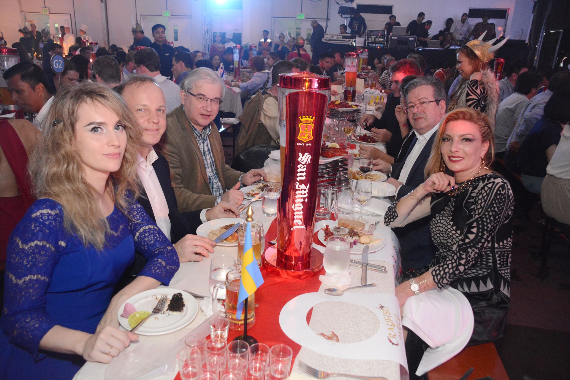 Anna Abrashina, Russian Embassy’s Denis Abrashina, Russian Ambassador Igor Khovaev, French Ambassador Nicolas Galey and Sofitel Philippine Plaza’s Director of Sales and Marketing Assia Daourova