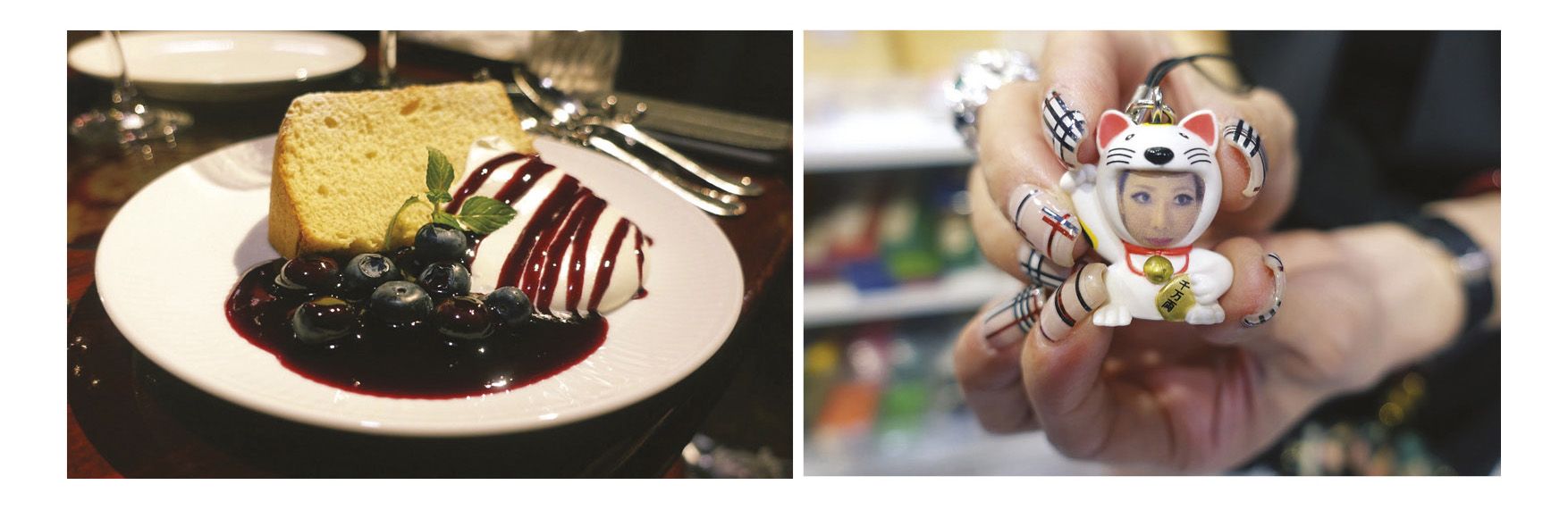 (Left to right)Who says I cant have my cake and eat it too?; When in Japan, do as the Japanese do, right? #burberryfornails
