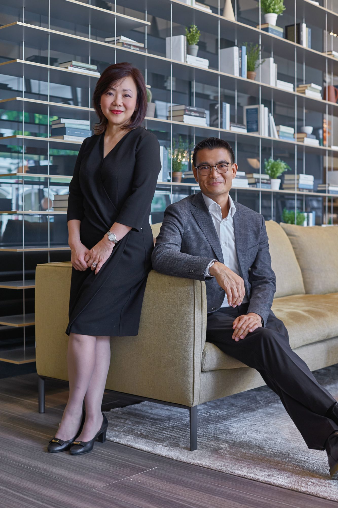General manager Ann Lee with Calvin Ngo, vice-president of P5