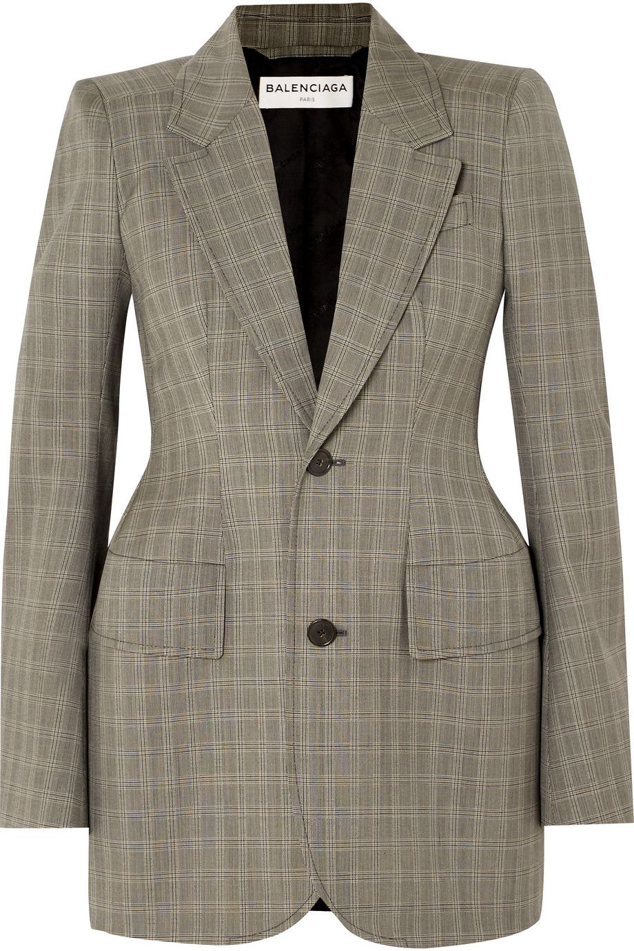 Net-A-Porter x Balenciaga Checked wool and mohair-blend blazer