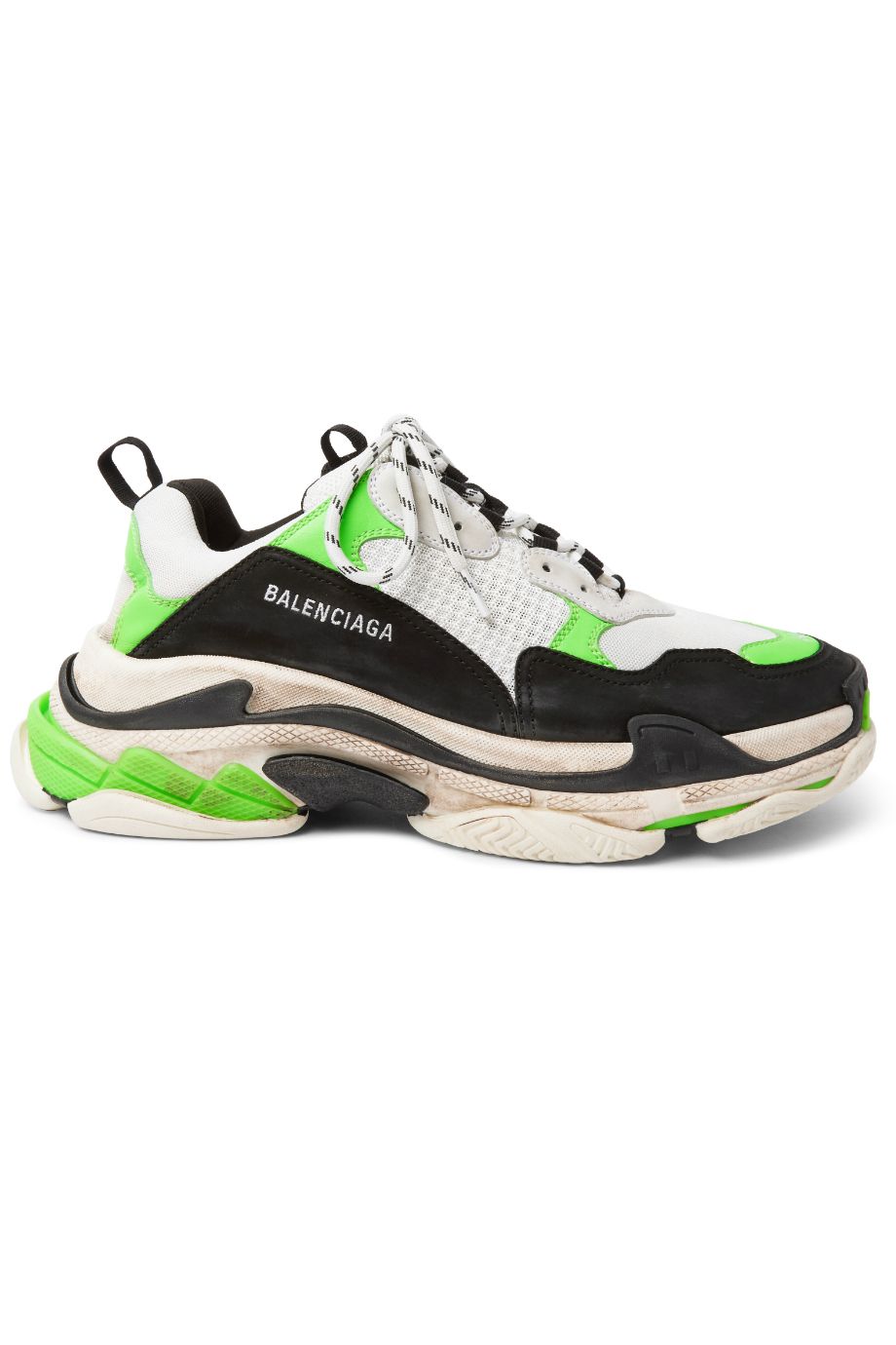 MR PORTER X BALENCIAGA Triple S Mesh, Nubuck and Leather Sneakers