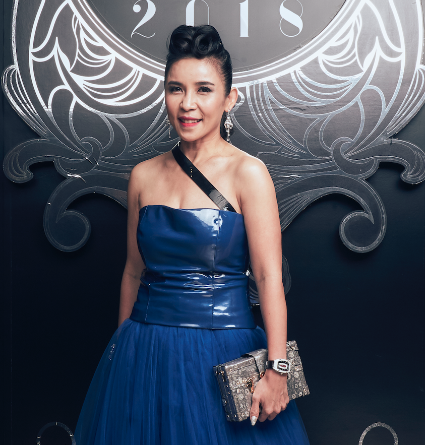 Fanty Soenardy. Jewellery by Boucheron and Bvlgari, watch by Richard Mille