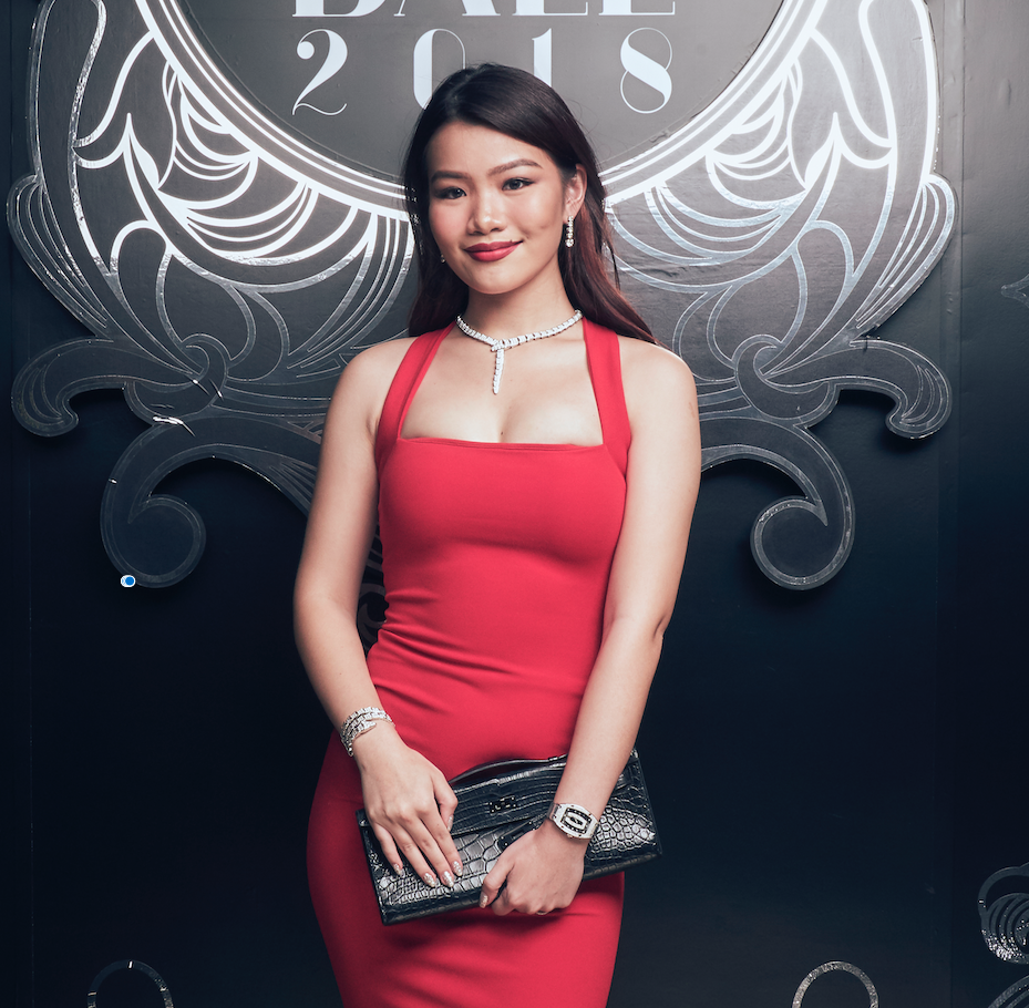 Adeline Teo. Necklace and bracelet by Bvlgari, watch by Richard Mille