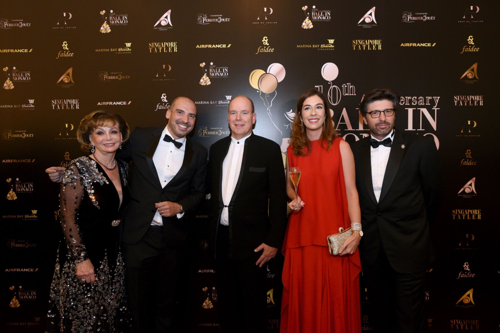 Jacky Deromedi, HSH Prince Albert II, Marie Deloffre, Jean-Marc Deromedi