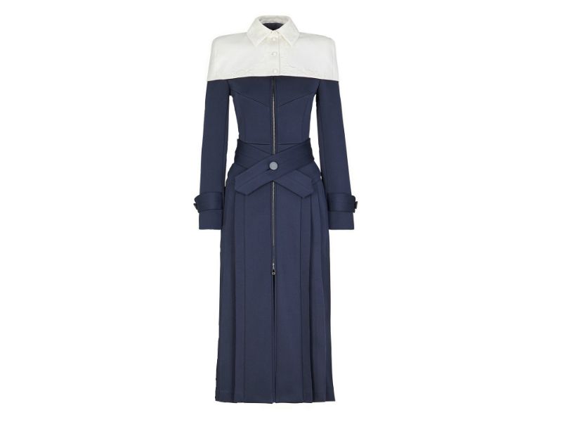 Fendi Cotton Coat with Detatchable Silk Bolero