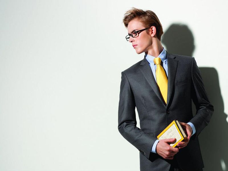 Two-piece bespoke suit, from Aston Blake