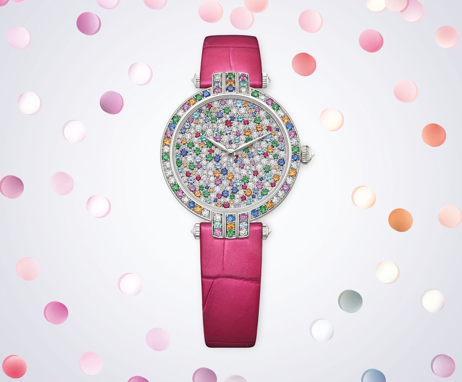 卓時Premier系列Winston Candy 31毫米自動腕錶by Harry Winston。