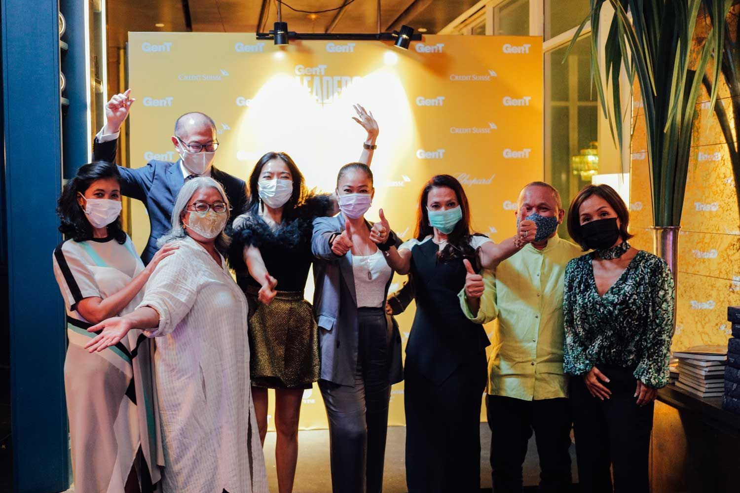 Tribe members Surina Shukri, Andrew Chan, Datuk Hartini Zainudin, Lim Wei Ling, Datin Sri Lara Hussein, Joe Sidek and Patricia Lim with Tatler Malaysia managing director Geraldine Beh