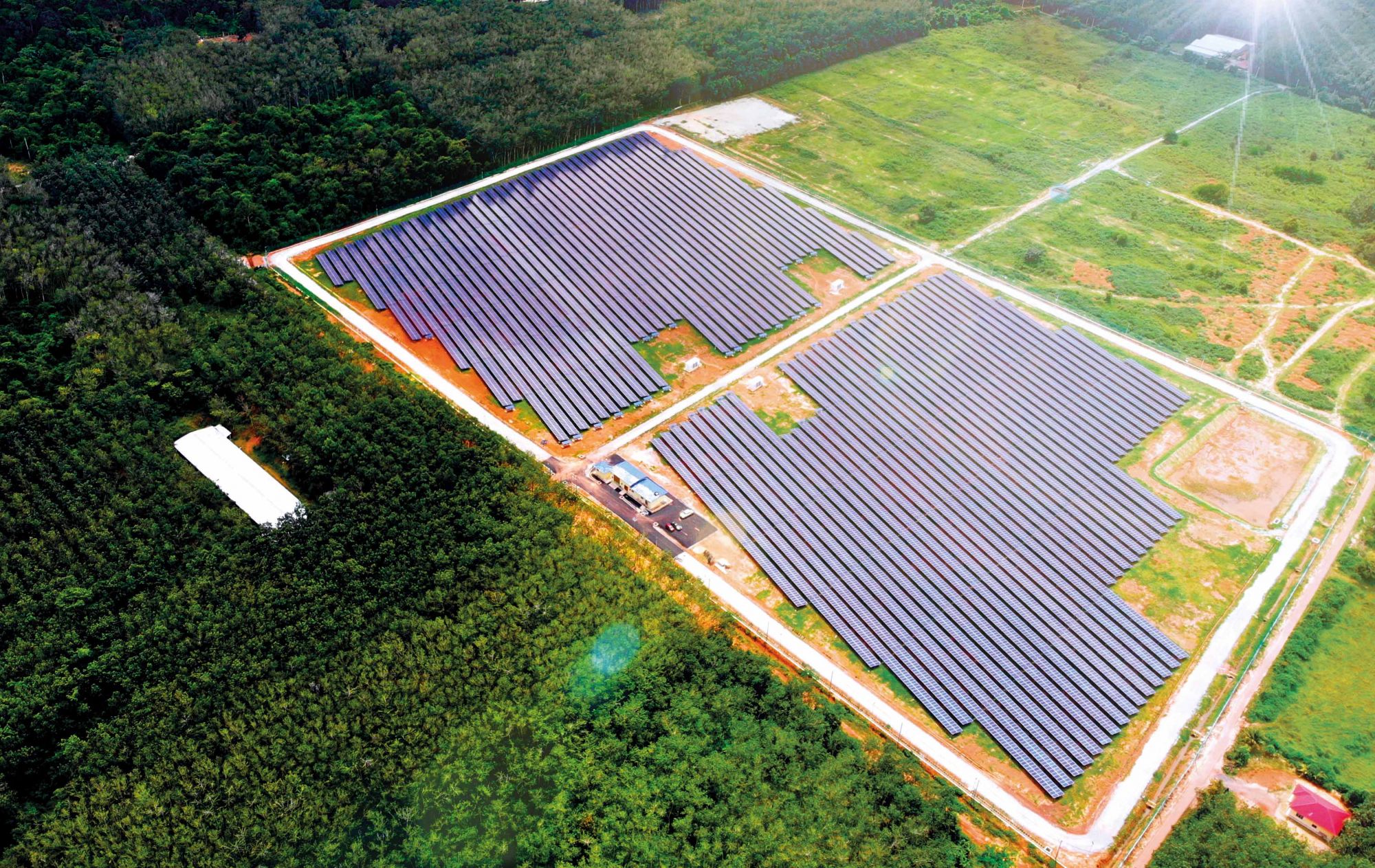 Solar farms like these hold great potential to supply power in tropical countries